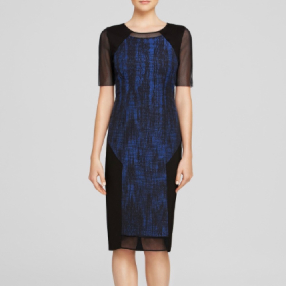 Elie Tahari mixed media shift dress NWT